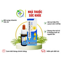 Dino Itakids D3 K2 Plus - Bổ dung vitamin D3, K2, hỗ trợ tăng hấp thu canxi vào xương (Chai 10ml)