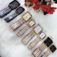[dinowatch] Combo cặp đôi đồng hồ nam nữ LNG Mặt Chữ Nhật , Kính Sapphire