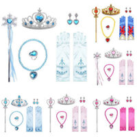Dinsey Frozen Kẹp Tóc Bé Gái Anime Anna Elsa Phụ Kiện Găng Tay Cây Đũa Phép Vương Miện Bộ Kawaii Trẻ Em Phụ Kiện Công Chúa Đồ Chơi Cosplay Quà Tặng