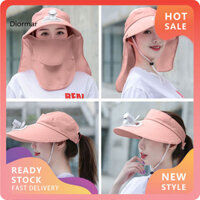 Dio Mùa Hè Có Thể Tháo Rời Ngoài Trời Chống Nắng Nắp Cổ Mặt Viền Rộng Mũ Có Quạt