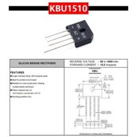 Diode cầu 1000V 15A KBU1510