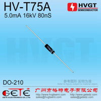 Diode HVGT, áp suất cao 16kV, HV-T75A, điốt chỉnh lưu silicon 5mA 16kV 80ns, 2CL75A, phục