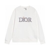 Dior Áo Sweater Cổ Tròn Dáng Rộng Thêu Họa Tiết 23 Thời Trang Thu Đông Cho Nam