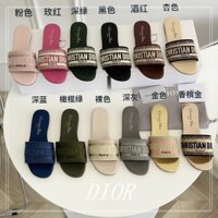 Dior Dép Nữ Giày đế bằng thường ngày họa tiết thêu