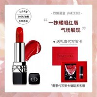 Dior Dior Lit Blue Gold Lipstick Red Tube Lipstick 666/772/999 Matte Moisturizing Metal Gift 520 son romand zero matte