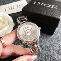 Dior New Men 's Quartz Movement Dây đeo bằng thép không gỉ Đính kim cương Xu hướng thời trang Đồng hồ Mỹ Châu Âu