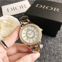 Dior Sản phẩm mới Đồng hồ đeo tay nam mặt kim cương thời trang đơn giản Dây đeo bằng thép không gỉ Châu Âu Mỹ
