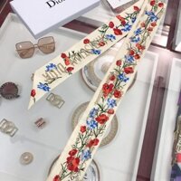 Dior2509 Túi Đựng Ruy Băng Tay Cầm Khăn Lụa Khăn Ren Túi Ruy Băng Dài Khăn Trùm Đầu Khăn Ruy Băng
