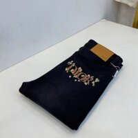 Dior3025 Dạo Phố Thu Đông Co Giãn Slim-fit Quần Jeans Xã Hội Đẹp Trai Thu Đông