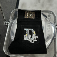 Dior7435 Nam Phong Cách Mới Skinny Co Giãn Slim-fit Jeans Quần Đen