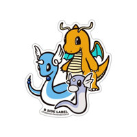 [Direct from Japan] B - SIDE LABEL Pokemon Sticker Dratini & Dragonair & Dragonite Japan NEW