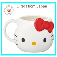 (Direct from Japan) Hello Kitty Die-cut Ceramic Mug Cup (390ml) of Sanrio CHMGD4-A by Skater(Japan) Size: D99 x W129 x H90mm  Capacity: 390ml  Material: Ceramic  Microwave: OK  Dishwasher safe  Product weight  410 g