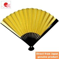 【Direct from Japan  】[Kimonoya Sarasa] Quạt gấp hai mặt màu vàng và bạc, tổng chiều dài khoảng 18cm, một sản phẩm, màu vàng và bạc, quạt quà tặng, đám cưới
