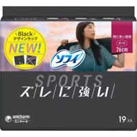 [Direct from Japan] Unicharm SOFY SPORTS Sanitary Pad  260mm with Wing 19 Sheets Japan NEW