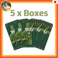 ［DIRECT FROM JAPAN］5 x Glico Pocky dark deep matcha 2 bags, 5 Boxes MATCHA Tràxanh