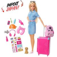 【Direct from Japan】Barbie Dreamhouse Adventure Pink Travel Set Dress-up Dolls House Pretend Play from 3 years old Blue FWV25