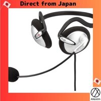 [Direct from Japan]ELECOM Headset with Microphone, Both Ears, Neckband, 1.8m, HS-NB05SV