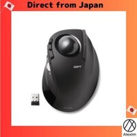 [Direct from Japan]Elecom Trackball Mouse Index Finger 8 Buttons Tilt Function Wireless Black M-DT1DRBK