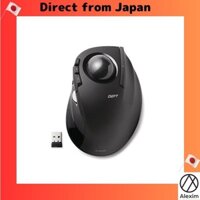 [Direct from Japan]Elecom Mouse Wireless (receiver included) Trackball for index finger 8 buttons Black M-DT2DRBK