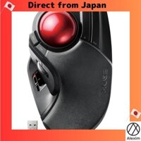 [Direct from Japan]Elecom Mouse Wireless (Receiver Included) Trackball Large Ball 8 Buttons Tilt Function Black M-HT1DRXBK