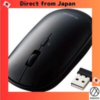 [Direct from Japan]Elecom Wireless Mouse Wireless 2.4GHz Slint M-TM10DBBK/EC Thin, Quiet, 4 Buttons with Presentation Mode Function for Windows Mac Black