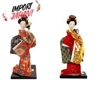 【Direct from Japan】Japanese doll, dance, Maiko and Geisha doll model, Oriental doll, 25cm decoration, Japanese souvenir, gift for foreigners, Japanese kimono doll 2-piece set gift doll.