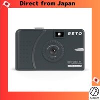 [Direct from Japan]RETO Ultra Wide & Slim 35mm Reusable Daylight Film Camera - 22mm wide-angle lens, focus-free, lightweight, easy to use (Charcoal)