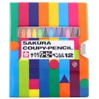 【Direct from Japan】Sakura Crepas Coupy Pencil Colored Pencils 12 Colors in Soft Case Eraser, Pencil Sharpener