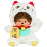 【Direct From Japan】Sekiguchi Monchhichi Convitation Cat Monchhichi Plushie S White 205875 H18 x W18 x D11cm