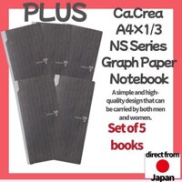【Direct from Japan】【Set of 5 books】Ca.Crea  A4×1/3 NS Series  Graph Paper Notebook