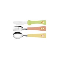 【Direct from Japan】
Tramontina Children's Knife & Spoon & Fork 3-Piece Set Baby Friends Cutlery Kids Dishwasher Safe Antibacterial 23797/906 TRAMONTINA Yellow, Orange, Light Green
