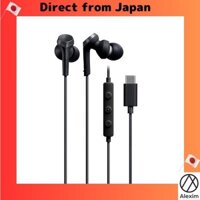 [Direct from Japan]Audio-Technica ATH-CKS330C BK Earphones, Wired 1.2m with Mic, USB Type-C, Heavy Bass, Canal Type, for PC Windows Mac Android, Black.