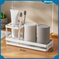 [Direrxa] Dụng cụ sắp xếp đa chức năng, Mặt bàn có khe cắm bàn chải đánh răng, Phụ kiện, Hộp đựng kem đánh răng, dành cho máy tính để bàn, khách sạn