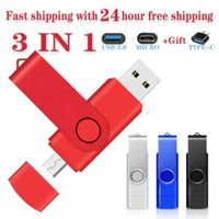 【Discount】 100% True Pendrive USB 3.0 2TB 2 IN 1 OTG Cle USB Flash Drives 64GB Pen Drive Portable SSD 1TB Gift