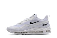 Discount Top Quality Original_Nike_Air_Max_97 Sequent Mens and Womens Running_Shoes Breathable Lightweight Outdoor Casual Sports Sneakers_White Black