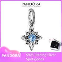 DISNEY Bạc Pandora S925 nguyên bản 100% [ 399560 C01] cuối cùng đã được bán-Đisney Cinderella Green Star Mặt dây chuyền Vòng cổ ngôi sao xanh