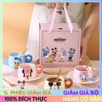[Disney] Cốc Sứ Uống Cà Phê Kèm Muỗng Màu Vàng Dung Tích 260ml