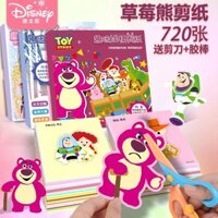 Disney Dâu Gấu Cắt Giấy Trẻ Em Handmade diy Mẫu Giáo Bé 3 Đến 6 Tuổi Frozen Đồ Chơi Giáo Dục C240929