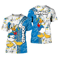Disney Donald Duck ❥ ❈ Áo thun in hình nam nữ tay ngắn thời trang Áo thun hoạt hình Disney Áo thun trẻ em Áo thun