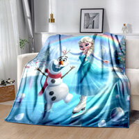 Disney Frozen Công Chúa Elsa Nữ Hoàng Tuyết Hoạt Hình 3D Mềm Flannel Chăn Ném Chăn Cho Phòng Khách Phòng Ngủ Giường Sofa Bao Bé Gái