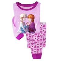 Disney Frozen Elsa Bé Gái Bộ Đồ Ngủ Dài Tay Màu Tím Homewear Đồ Ngủ Trẻ Em Tất Cả Các Mùa