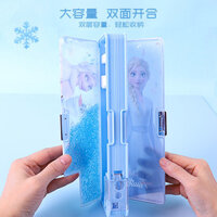 Disney Frozen Hộp Văn Phòng Phẩm Dung Tích Lớn Đa Năng Trẻ Em Bé Gái Học Sinh Tiểu Học Gấu Dâu Hộp Đựng Bút Chì Dễ Thương qian06 3.20