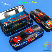 [DISNEY] Hộp Bút Siêu Nhân, Xe 3 Tầng. Siêu Anh Hùng Marvel Bóp Viết Nhiều Ngăn, Túi Đựng Dụng Cụ
