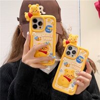 DISNEY Ốp Điện Thoại silicone Hình Gấu pooh 3d Cho iphone 15 14 13 12 11 pro max 14promax