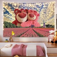 Disney Thảm Vải Treo Tường Họa Tiết Hoạt Hình Gấu Dâu Tây Đáng Yêu