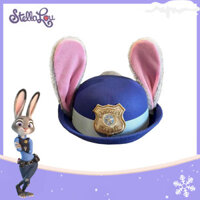Disney Zootopia Judy Hopps Mũ thỏ cảnh sát Mũ cà rốt Băng đô Kẹp tóc Phụ kiện mũ tròn cho trẻ em