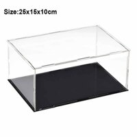 Display Case Acrylic Box Showcase Dustproof Clear Decoration Toy Storage Rak Shelf