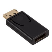 DisplayPort DP to HDMI-compatible Adapter Mini Converter Male to Female Adapter Video Audio For PC Laptop Projector HDTV Cable - Black gold