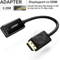 Displayport ra HDMI 4K 25Cm Ugreen MM137 40363 - Displayport to HDMI adapter support 4K 30Hz