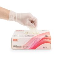 Disposable Nitrile Gloves Powder Free Rubber Latex Free 4 Mil (100 Count per Pack)- White M